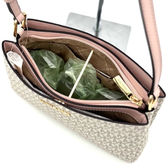 Michael Kors Trisha MD Triple Compartment Xbody Bag & Double Zip Wallet Set - Picture 8 of 12